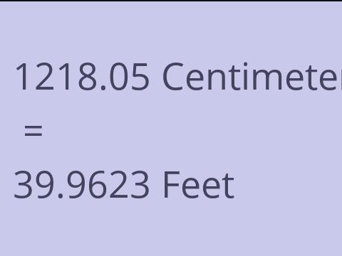 1218.05 CM TO FEET