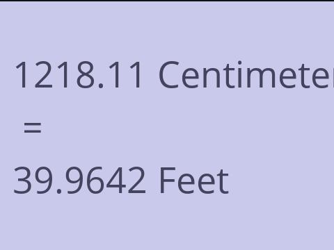 1218.11 CM TO FEET