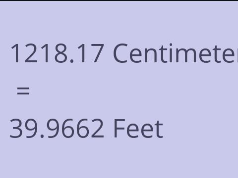 1218.17 CM TO FEET