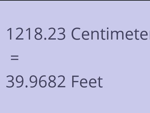 1218.23 CM TO FEET