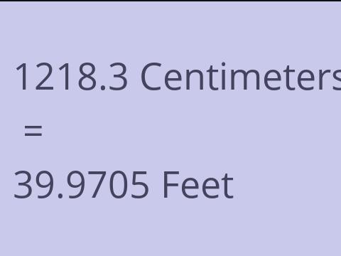 1218.3 CM TO FEET