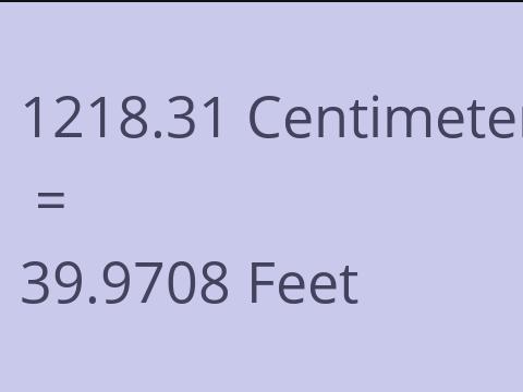 1218.31 CM TO FEET