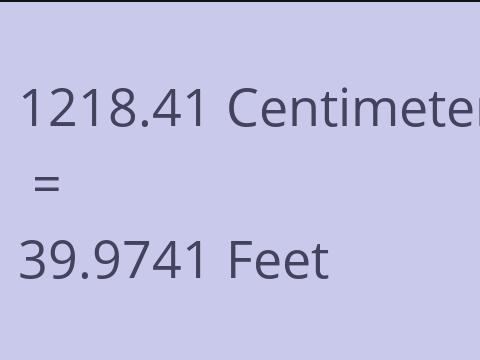 1218.41 CM TO FEET