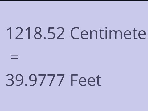 1218.52 CM TO FEET