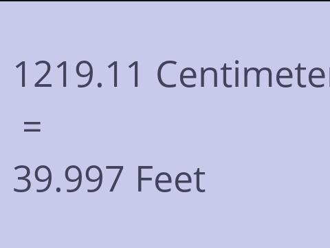 1219.11 CM TO FEET