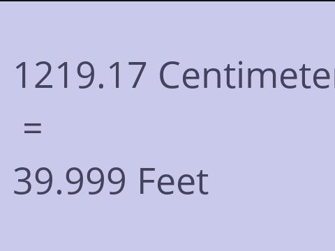 1219.17 CM TO FEET