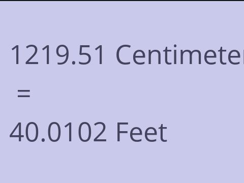 1219.51 CM TO FEET