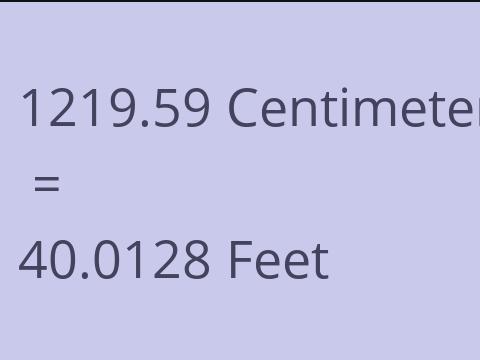 1219.59 CM TO FEET