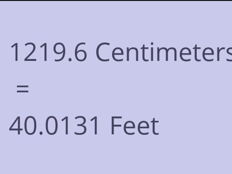 1219.6 CM TO FEET