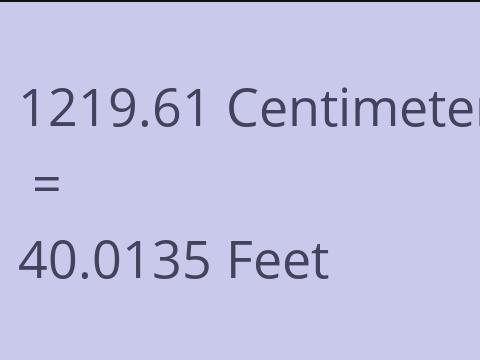 1219.61 CM TO FEET