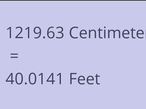 1219.63 CM TO FEET