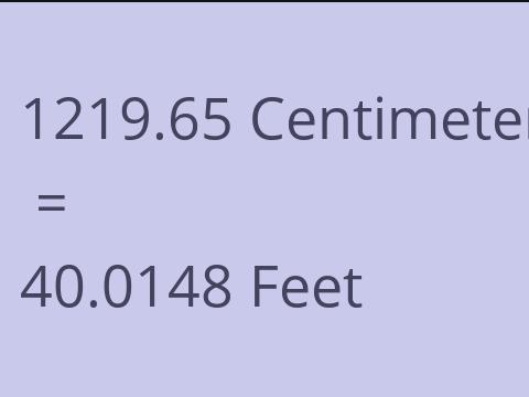 1219.65 CM TO FEET