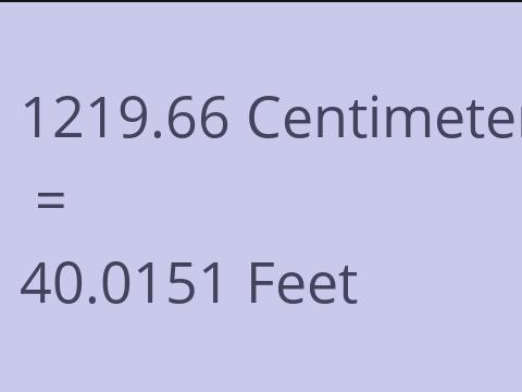 1219.66 CM TO FEET