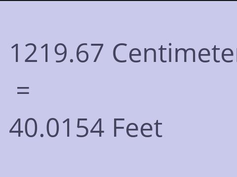 1219.67 CM TO FEET