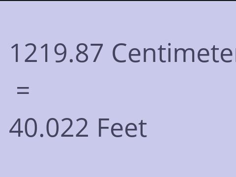 1219.87 CM TO FEET