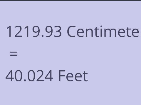 1219.93 CM TO FEET