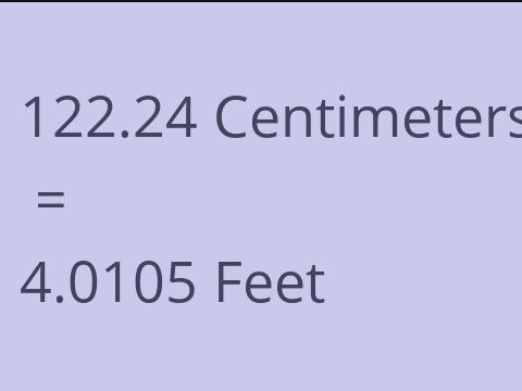 122.24 CM TO FEET