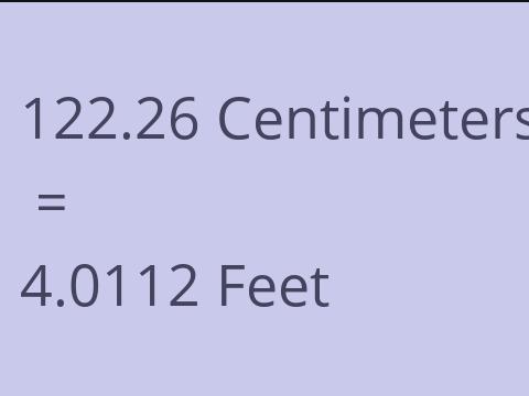 122.26 CM TO FEET