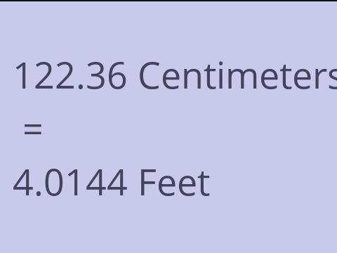 122.36 CM TO FEET