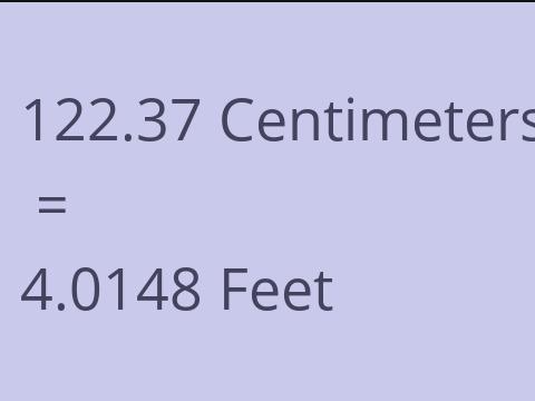 122.37 CM TO FEET