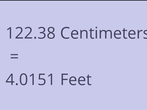 122.38 CM TO FEET