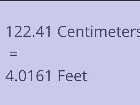 122.41 CM TO FEET