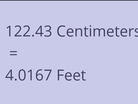 122.43 CM TO FEET