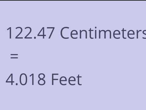 122.47 CM TO FEET