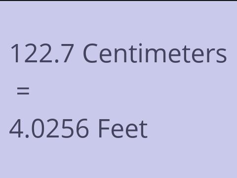 122.7 CM TO FEET