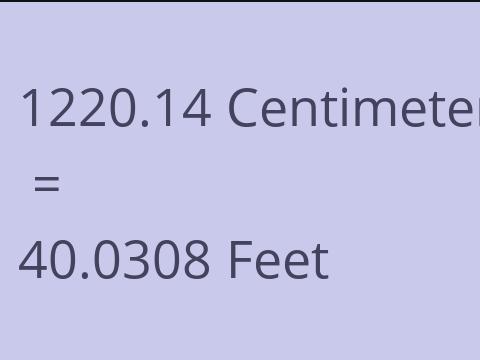 1220.14 CM TO FEET