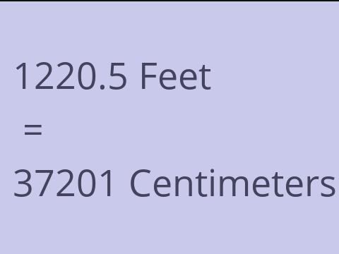 1220.5 FEET TO CM