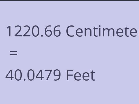 1220.66 CM TO FEET