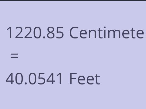 1220.85 CM TO FEET