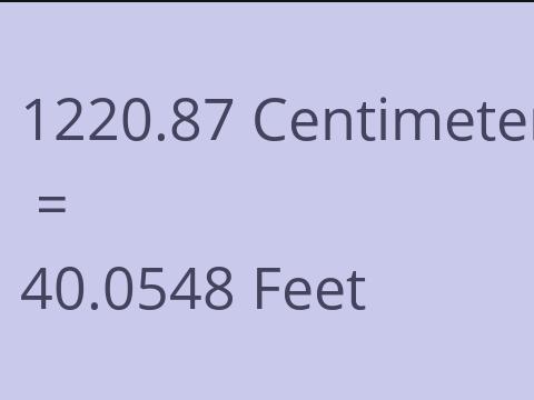 1220.87 CM TO FEET