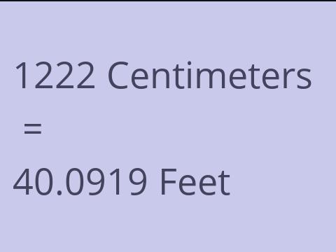 1222 CM TO FEET