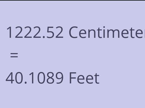 1222.52 CM TO FEET