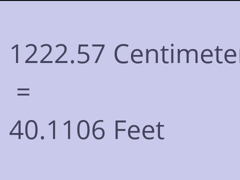 1222.57 CM TO FEET