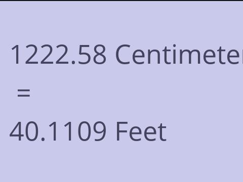 1222.58 CM TO FEET