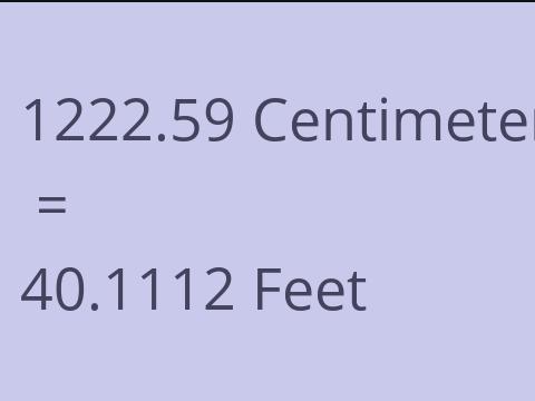 1222.59 CM TO FEET