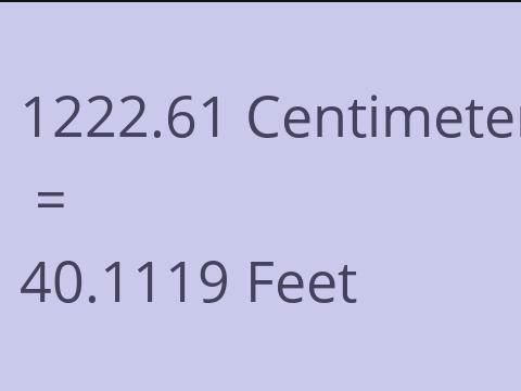 1222.61 CM TO FEET