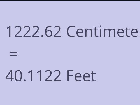 1222.62 CM TO FEET