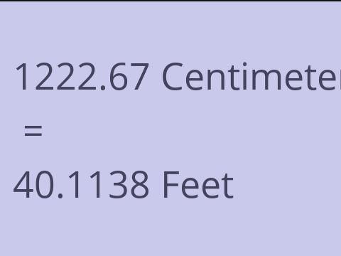 1222.67 CM TO FEET