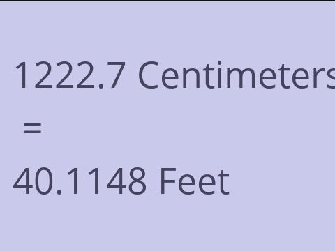 1222.7 CM TO FEET