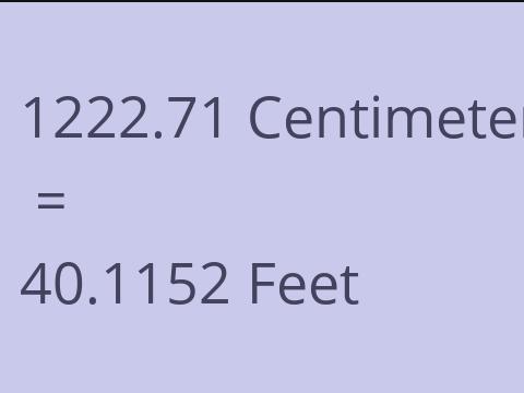 1222.71 CM TO FEET