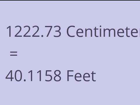 1222.73 CM TO FEET