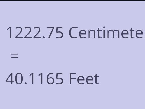 1222.75 CM TO FEET