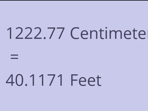 1222.77 CM TO FEET