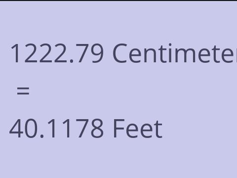 1222.79 CM TO FEET