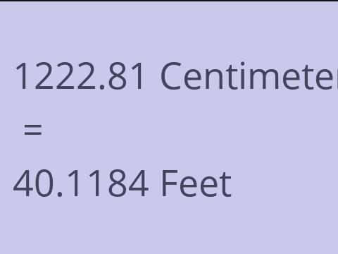 1222.81 CM TO FEET