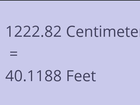 1222.82 CM TO FEET